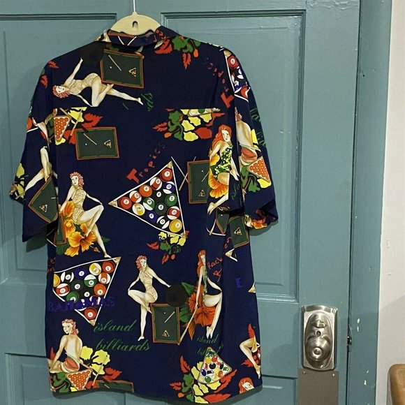 Koman Tropical Pin Up Billiards Hawaiian Shirt - Picture 8 of 8